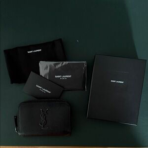 Saint Laurent Black Leather Wallet